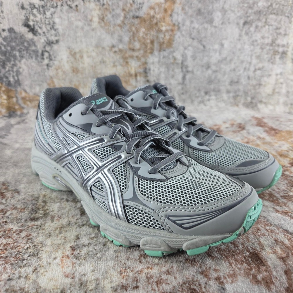 ASICS GEL Vanisher Running Shoes Womens 8 Grey Green T75BQ Gym Training Fitness